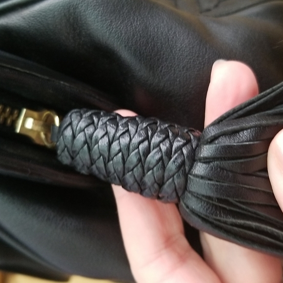 TJ Collection Black Doctor Style Bag, Genuine Leather, NWOT - Picture 7 of 10